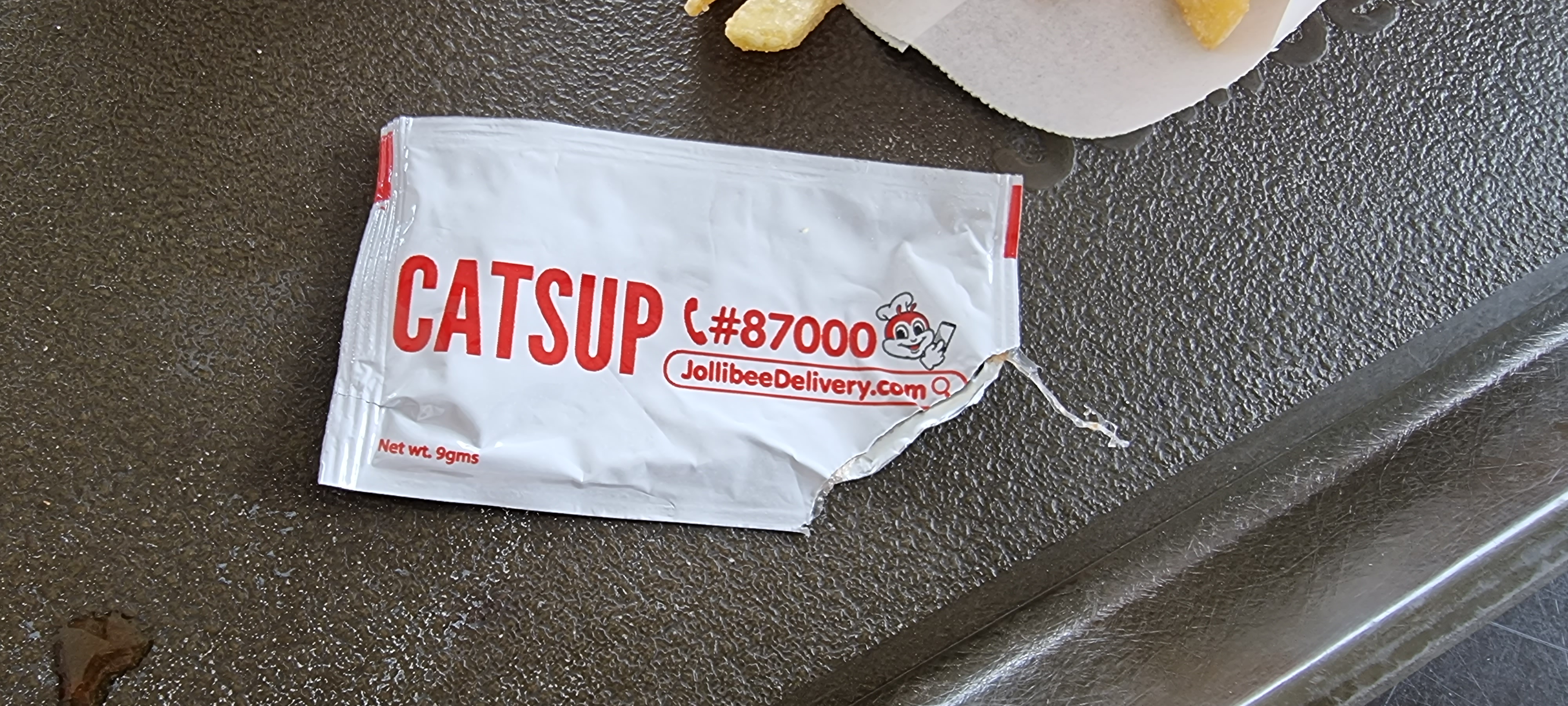 Catsup packet, side 2