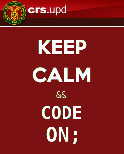 CRS: Keep Calm and Code On